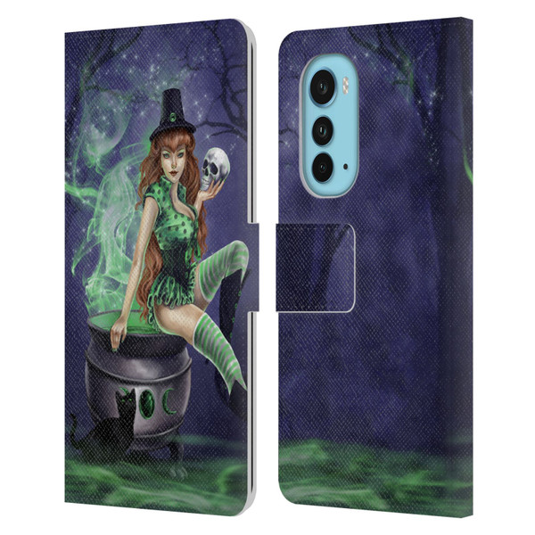 Selina Fenech Gothic Jinxed Leather Book Wallet Case Cover For Motorola Edge (2022)