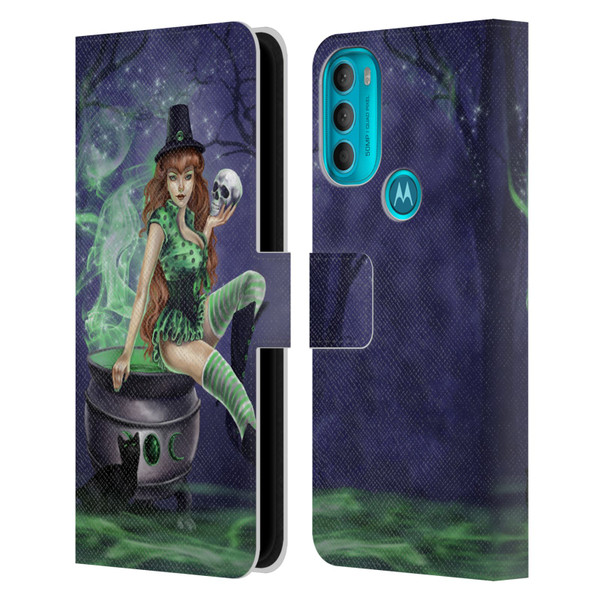 Selina Fenech Gothic Jinxed Leather Book Wallet Case Cover For Motorola Moto G71 5G