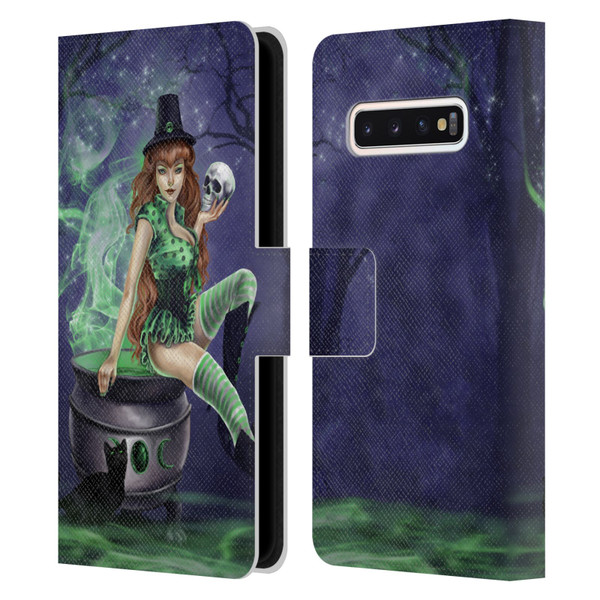 Selina Fenech Gothic Jinxed Leather Book Wallet Case Cover For Samsung Galaxy S10