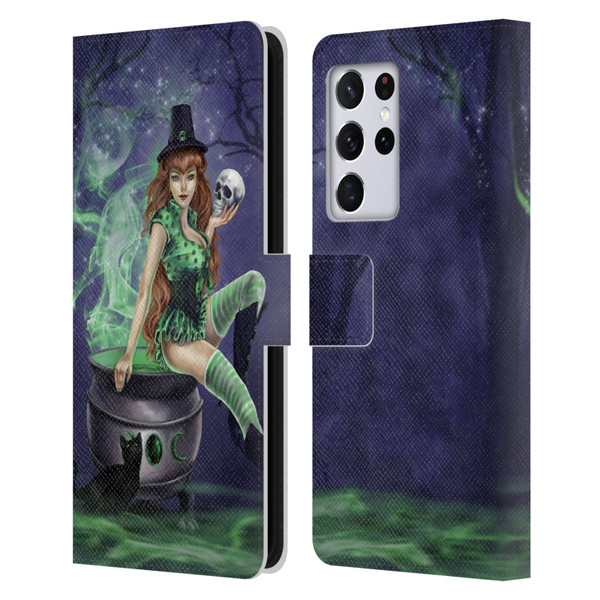 Selina Fenech Gothic Jinxed Leather Book Wallet Case Cover For Samsung Galaxy S21 Ultra 5G