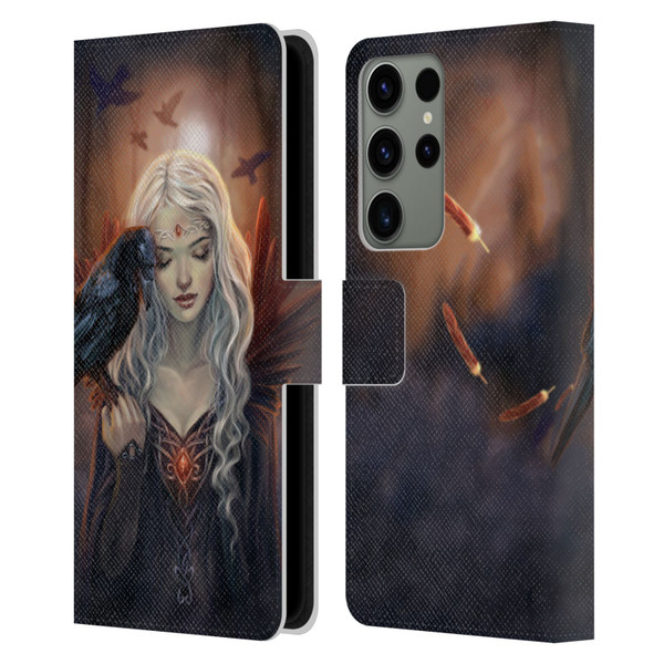 Selina Fenech Gothic Ravenkin Leather Book Wallet Case Cover For Samsung Galaxy S23 Ultra 5G