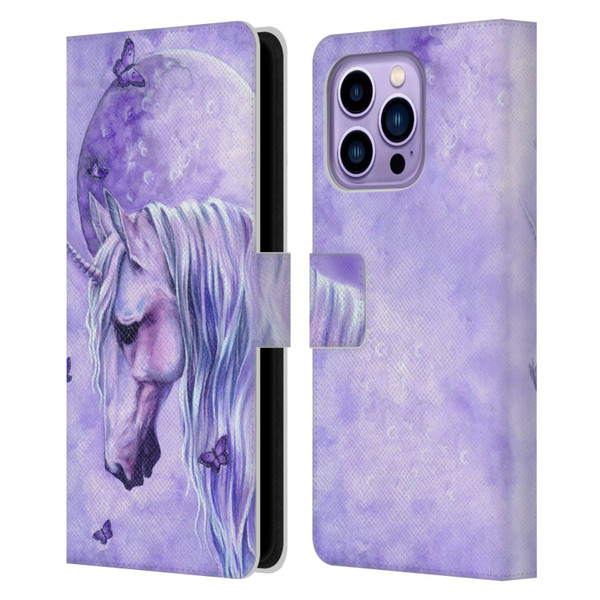 Selina Fenech Unicorns Moonlit Magic Leather Book Wallet Case Cover For Apple iPhone 14 Pro Max