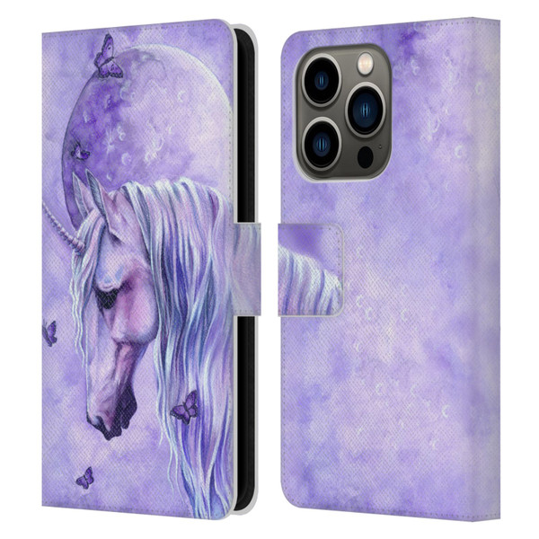 Selina Fenech Unicorns Moonlit Magic Leather Book Wallet Case Cover For Apple iPhone 14 Pro