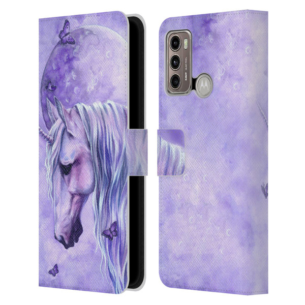 Selina Fenech Unicorns Moonlit Magic Leather Book Wallet Case Cover For Motorola Moto G60 / Moto G40 Fusion