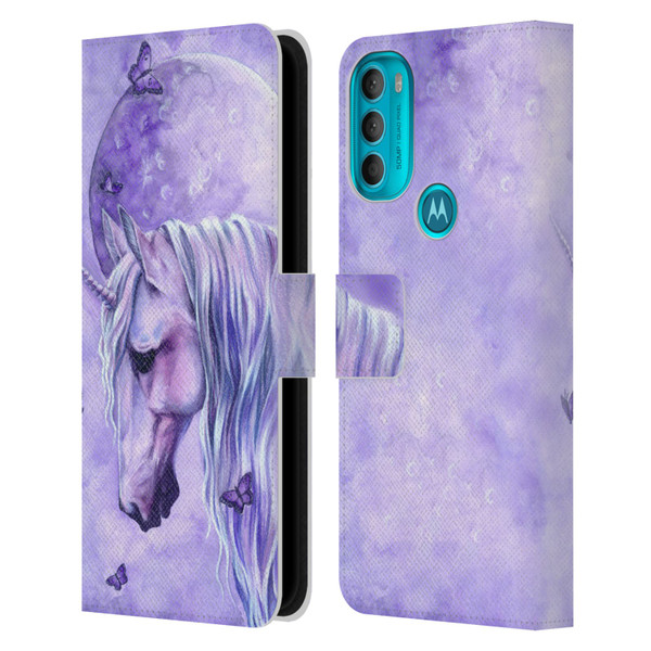 Selina Fenech Unicorns Moonlit Magic Leather Book Wallet Case Cover For Motorola Moto G71 5G