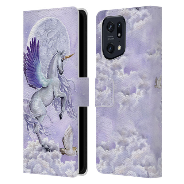 Selina Fenech Unicorns Moonshine Leather Book Wallet Case Cover For OPPO Find X5 Pro