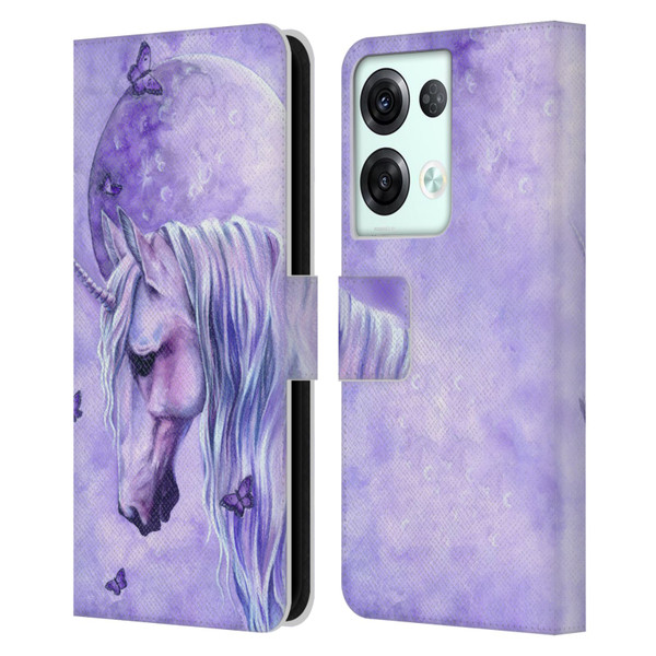 Selina Fenech Unicorns Moonlit Magic Leather Book Wallet Case Cover For OPPO Reno8 Pro