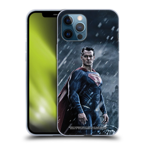Batman V Superman: Dawn of Justice Graphics Superman Soft Gel Case for Apple iPhone 12 Pro Max