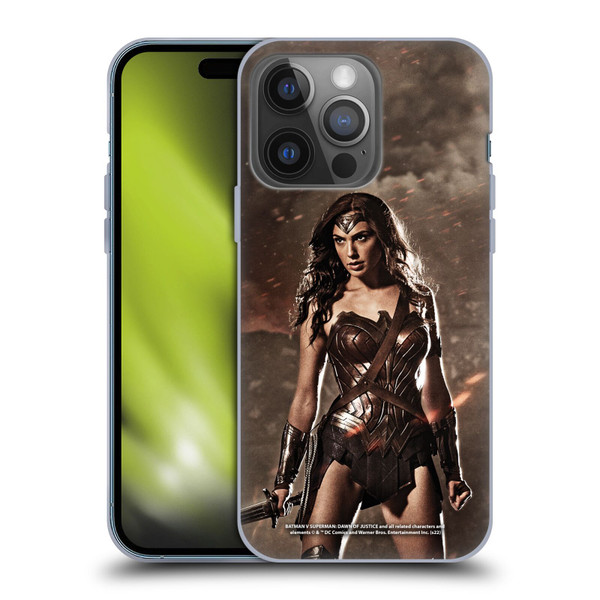 Batman V Superman: Dawn of Justice Graphics Wonder Woman Soft Gel Case for Apple iPhone 14 Pro