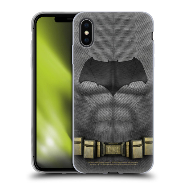 Batman V Superman: Dawn of Justice Graphics Batman Costume Soft Gel Case for Apple iPhone XS Max