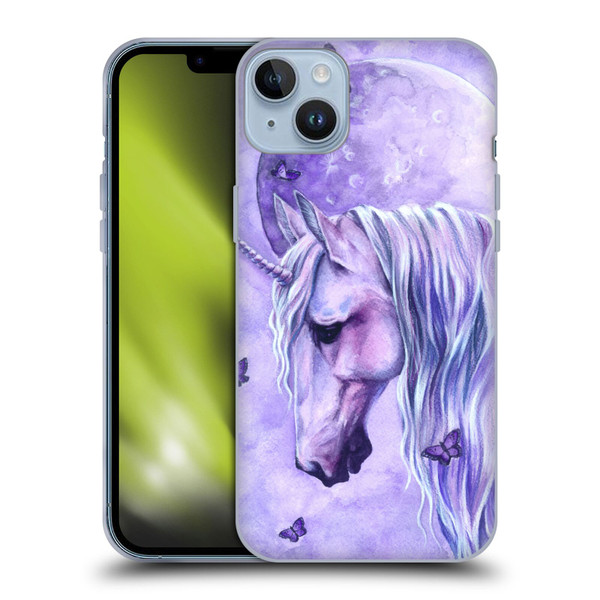 Selina Fenech Unicorns Moonlit Magic Soft Gel Case for Apple iPhone 14 Plus