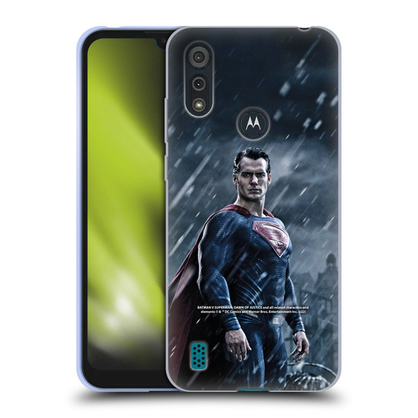 Batman V Superman: Dawn of Justice Graphics Superman Soft Gel Case for Motorola Moto E6s (2020)