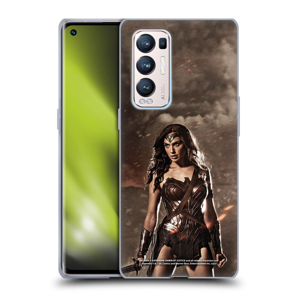 Batman V Superman: Dawn of Justice Graphics Wonder Woman Soft Gel Case for OPPO Find X3 Neo / Reno5 Pro+ 5G