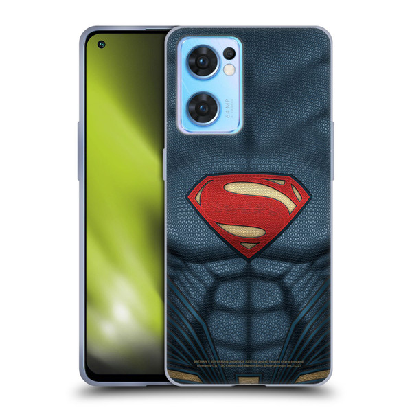 Batman V Superman: Dawn of Justice Graphics Superman Costume Soft Gel Case for OPPO Reno7 5G / Find X5 Lite