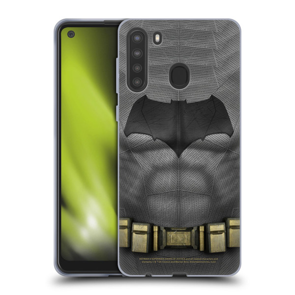 Batman V Superman: Dawn of Justice Graphics Batman Costume Soft Gel Case for Samsung Galaxy A21 (2020)