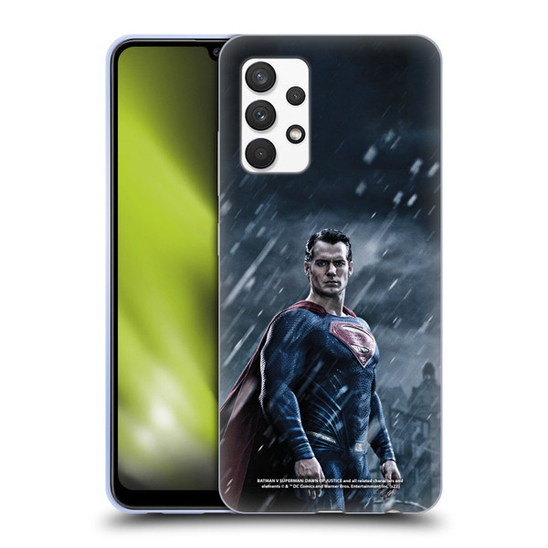 Batman V Superman: Dawn of Justice Graphics Superman Soft Gel Case for Samsung Galaxy A32 (2021)