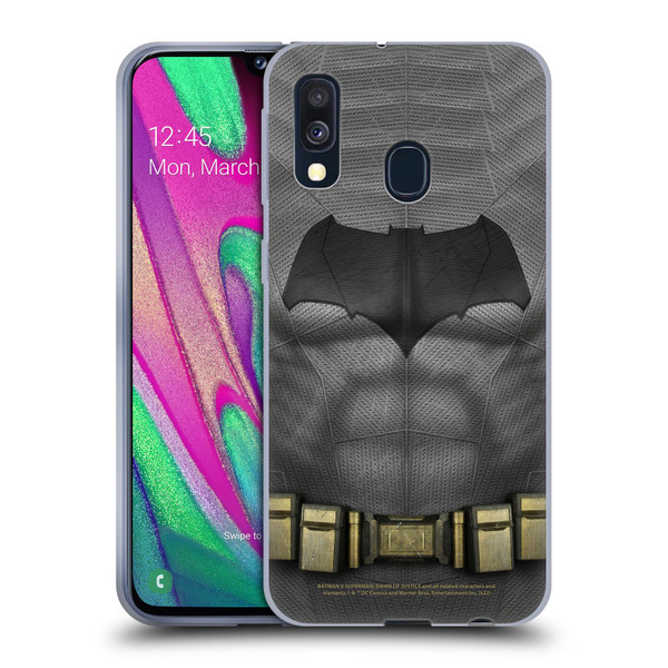 Batman V Superman: Dawn of Justice Graphics Batman Costume Soft Gel Case for Samsung Galaxy A40 (2019)