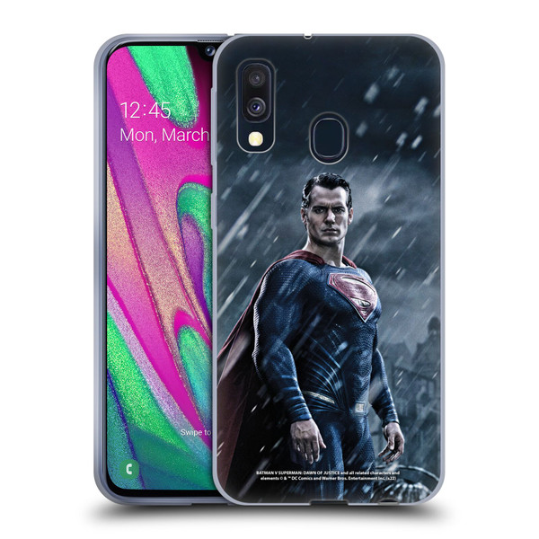Batman V Superman: Dawn of Justice Graphics Superman Soft Gel Case for Samsung Galaxy A40 (2019)