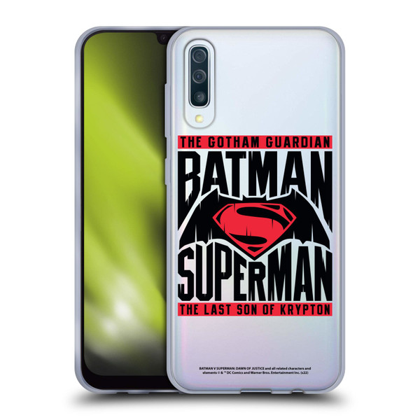 Batman V Superman: Dawn of Justice Graphics Typography Soft Gel Case for Samsung Galaxy A50/A30s (2019)