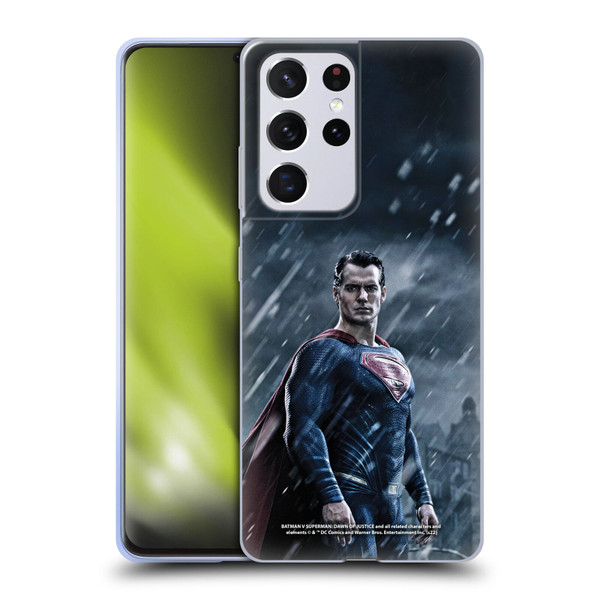 Batman V Superman: Dawn of Justice Graphics Superman Soft Gel Case for Samsung Galaxy S21 Ultra 5G