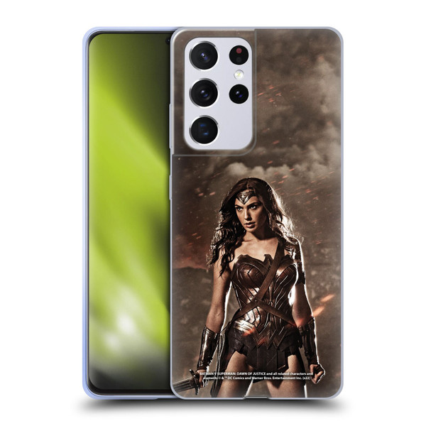 Batman V Superman: Dawn of Justice Graphics Wonder Woman Soft Gel Case for Samsung Galaxy S21 Ultra 5G