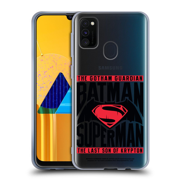 Batman V Superman: Dawn of Justice Graphics Typography Soft Gel Case for Samsung Galaxy M30s (2019)/M21 (2020)