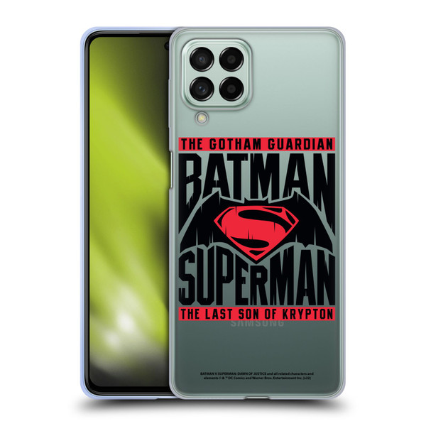 Batman V Superman: Dawn of Justice Graphics Typography Soft Gel Case for Samsung Galaxy M53 (2022)
