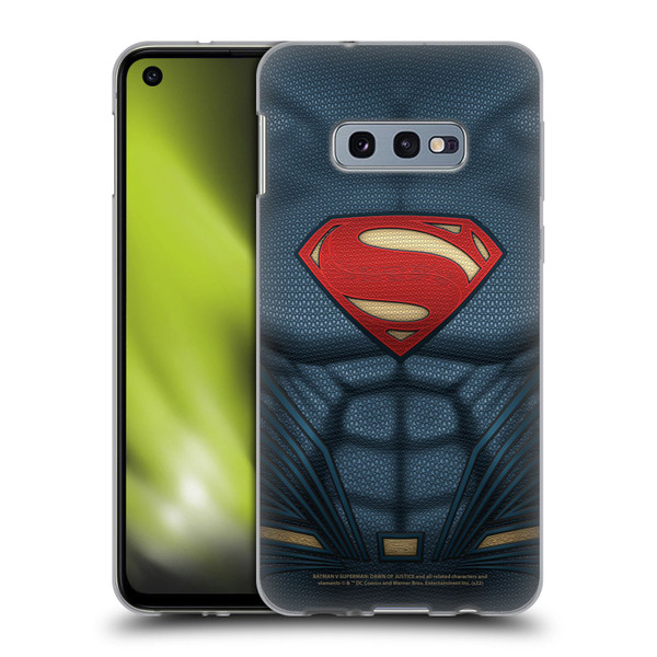 Batman V Superman: Dawn of Justice Graphics Superman Costume Soft Gel Case for Samsung Galaxy S10e