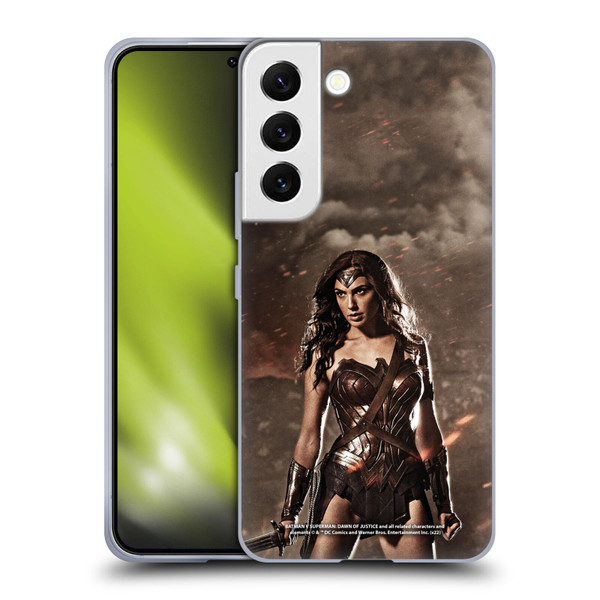 Batman V Superman: Dawn of Justice Graphics Wonder Woman Soft Gel Case for Samsung Galaxy S22 5G