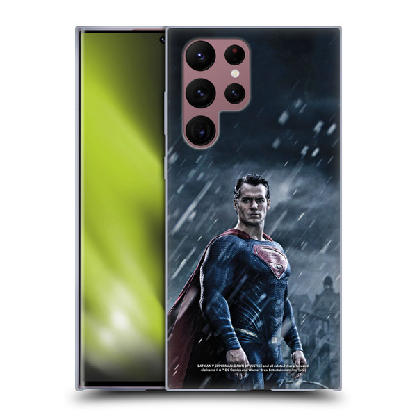Batman V Superman: Dawn of Justice Graphics Superman Soft Gel Case for Samsung Galaxy S22 Ultra 5G
