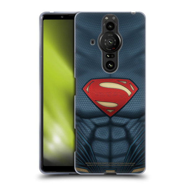 Batman V Superman: Dawn of Justice Graphics Superman Costume Soft Gel Case for Sony Xperia Pro-I