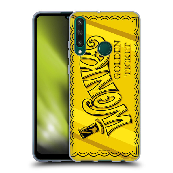 Willy Wonka and the Chocolate Factory Graphics Golden Ticket Soft Gel Case for Huawei Y6p