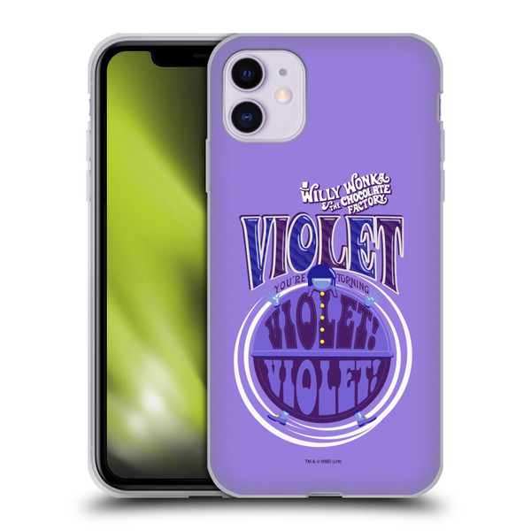 Willy Wonka and the Chocolate Factory Graphics Violet Beauregarde Soft Gel Case for Apple iPhone 11