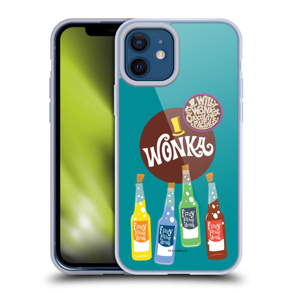 Willy Wonka and the Chocolate Factory Graphics Fizzy Lifting Drink Soft Gel Case for Apple iPhone 12 / iPhone 12 Pro