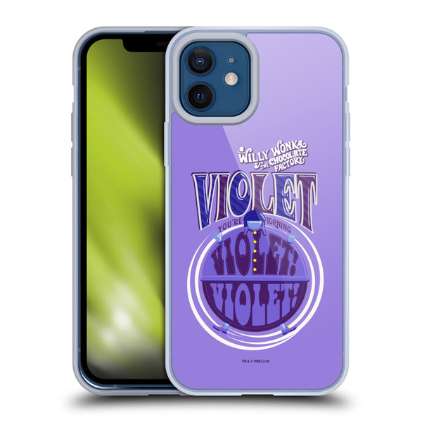 Willy Wonka and the Chocolate Factory Graphics Violet Beauregarde Soft Gel Case for Apple iPhone 12 / iPhone 12 Pro