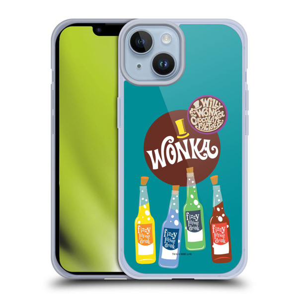 Willy Wonka and the Chocolate Factory Graphics Fizzy Lifting Drink Soft Gel Case for Apple iPhone 14
