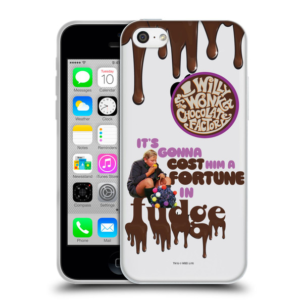 Willy Wonka and the Chocolate Factory Graphics Augustus Gloop Soft Gel Case for Apple iPhone 5c