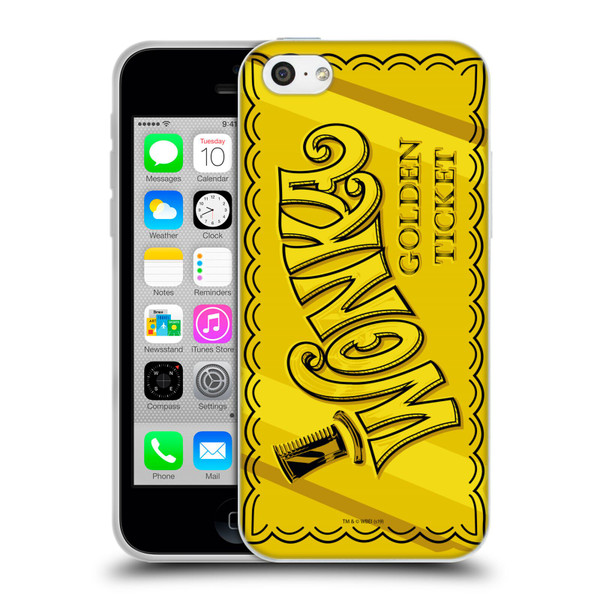 Willy Wonka and the Chocolate Factory Graphics Golden Ticket Soft Gel Case for Apple iPhone 5c