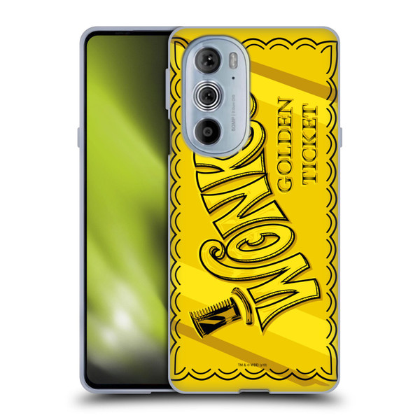 Willy Wonka and the Chocolate Factory Graphics Golden Ticket Soft Gel Case for Motorola Edge X30