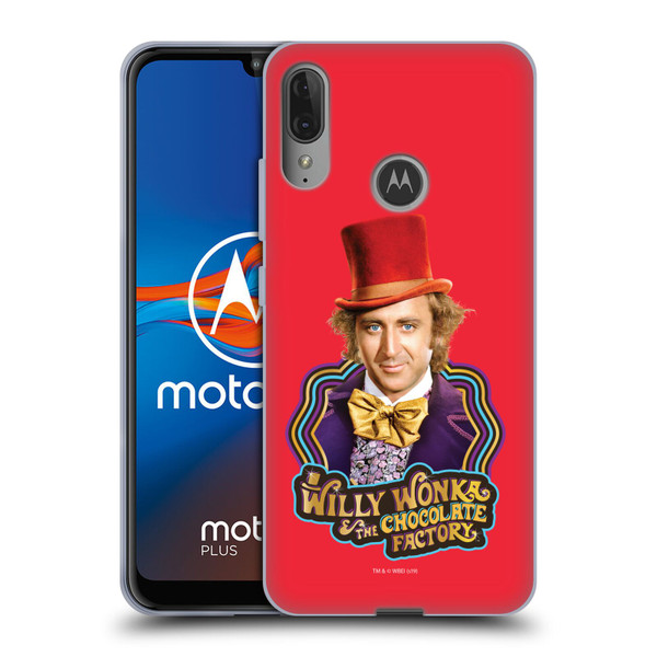 Willy Wonka and the Chocolate Factory Graphics Gene Wilder Soft Gel Case for Motorola Moto E6 Plus