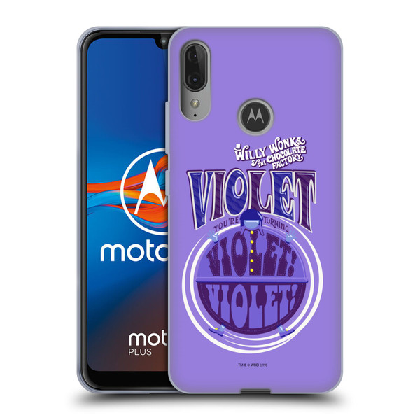 Willy Wonka and the Chocolate Factory Graphics Violet Beauregarde Soft Gel Case for Motorola Moto E6 Plus