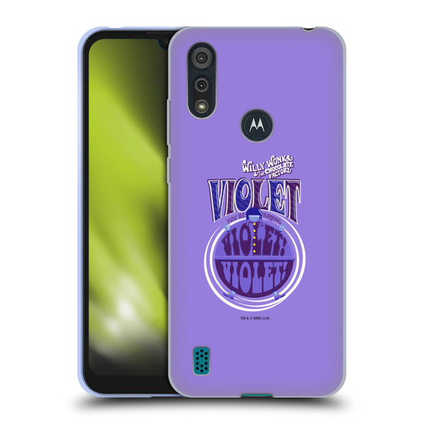 Willy Wonka and the Chocolate Factory Graphics Violet Beauregarde Soft Gel Case for Motorola Moto E6s (2020)