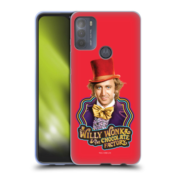 Willy Wonka and the Chocolate Factory Graphics Gene Wilder Soft Gel Case for Motorola Moto G50