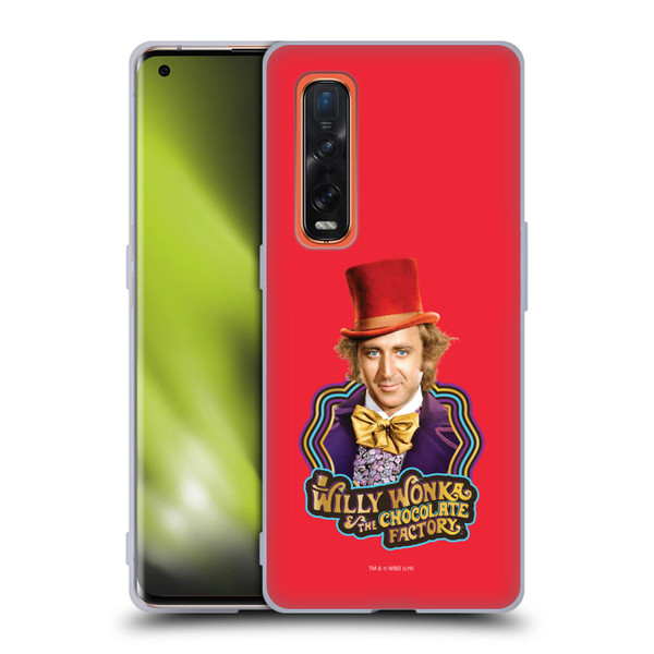 Willy Wonka and the Chocolate Factory Graphics Gene Wilder Soft Gel Case for OPPO Find X2 Pro 5G