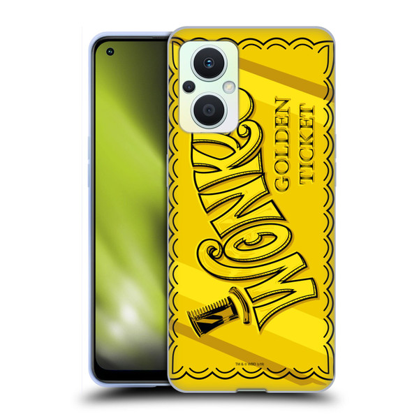 Willy Wonka and the Chocolate Factory Graphics Golden Ticket Soft Gel Case for OPPO Reno8 Lite