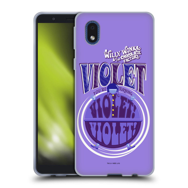 Willy Wonka and the Chocolate Factory Graphics Violet Beauregarde Soft Gel Case for Samsung Galaxy A01 Core (2020)