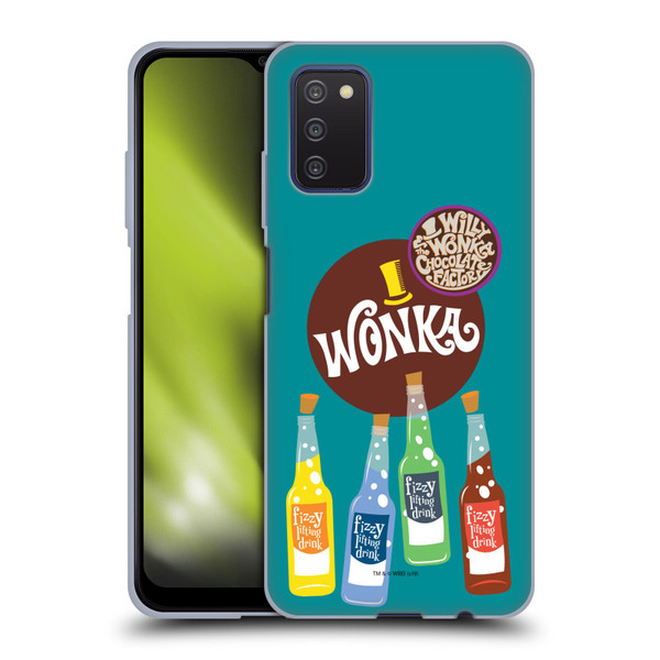 Willy Wonka and the Chocolate Factory Graphics Fizzy Lifting Drink Soft Gel Case for Samsung Galaxy A03s (2021)