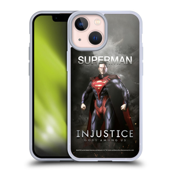 Injustice Gods Among Us Characters Superman Soft Gel Case for Apple iPhone 13 Mini