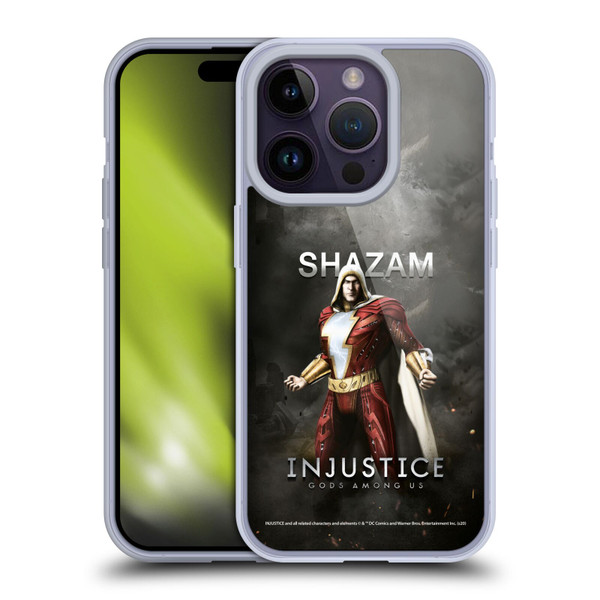 Injustice Gods Among Us Characters Shazam Soft Gel Case for Apple iPhone 14 Pro