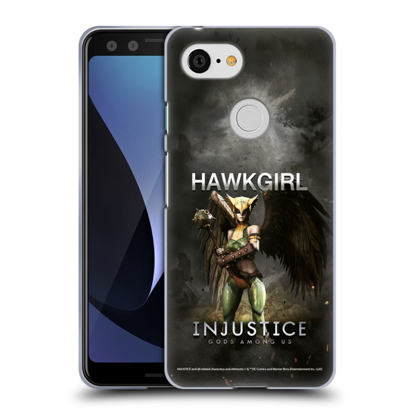 Injustice Gods Among Us Characters Hawkgirl Soft Gel Case for Google Pixel 3